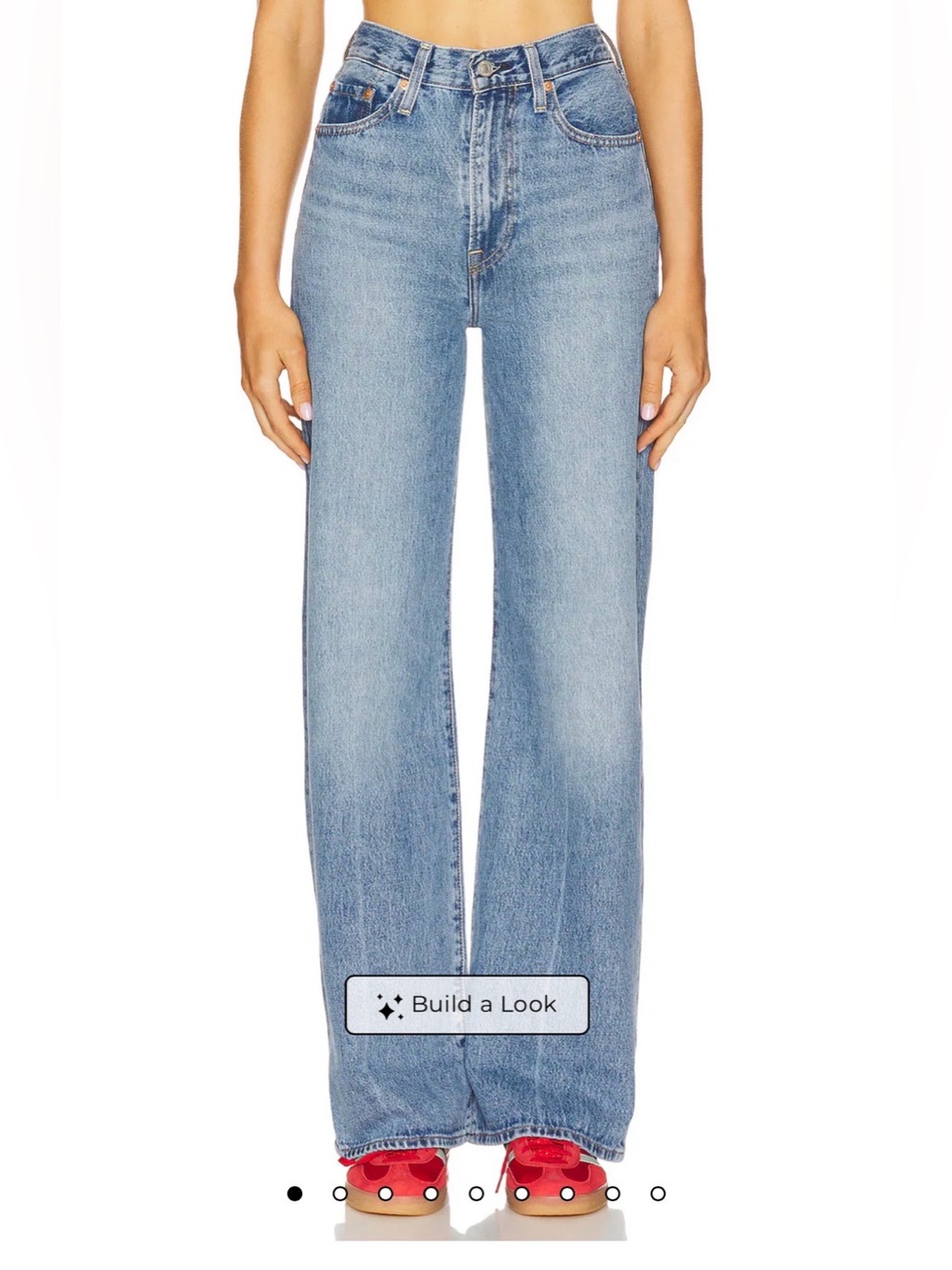 Levi’s wide leg rib cage jeans